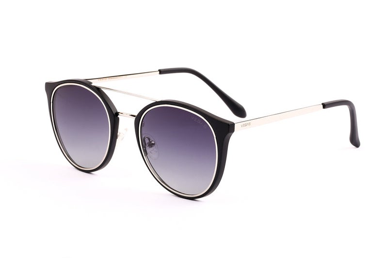 VEGAS Full Rim Round Unisex Navy  Sunglasses V2105 C5 - Image 2